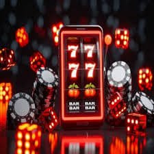 Close-up of betting interface showing main bet and side-bet zones on the gastogel slot Infinite Blackjack table